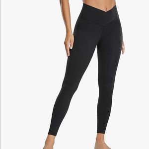CRZ YOGA Womens Butterluxe Cross Waist Workout Leggings 25 Inches